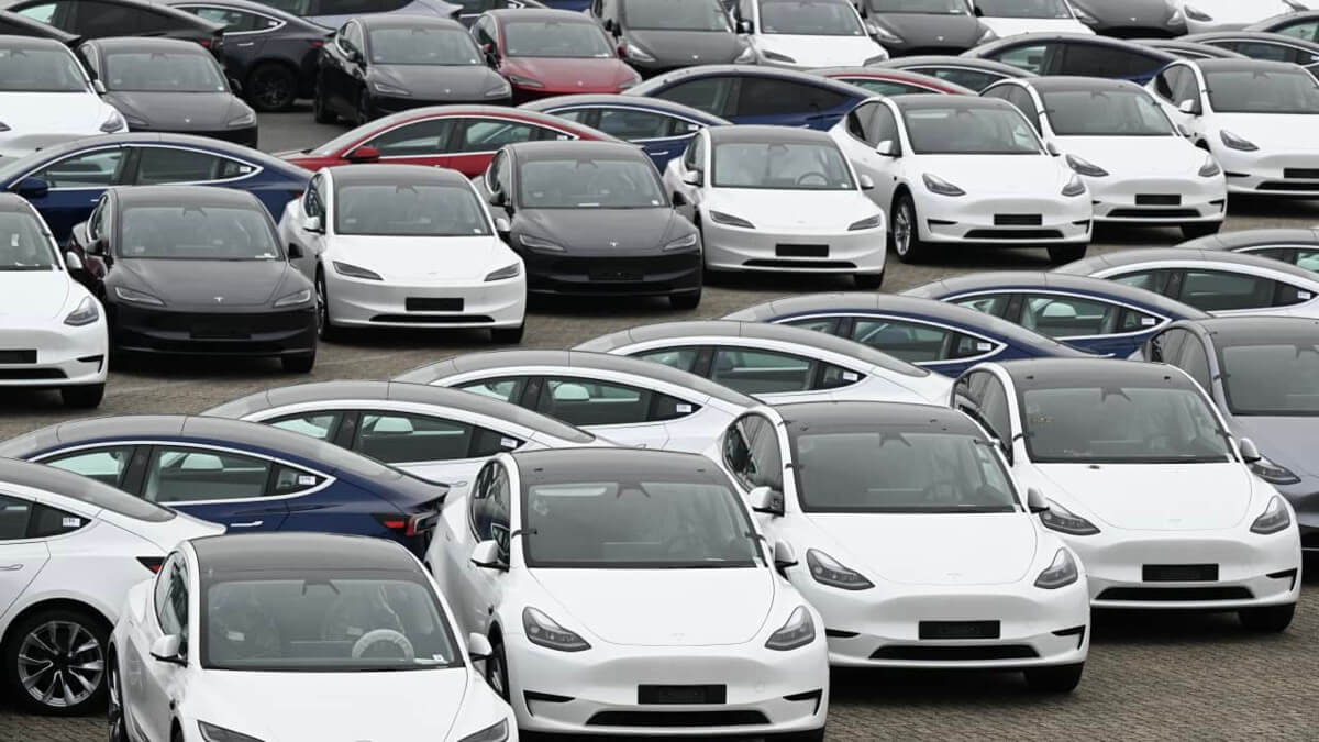 Tesla lot